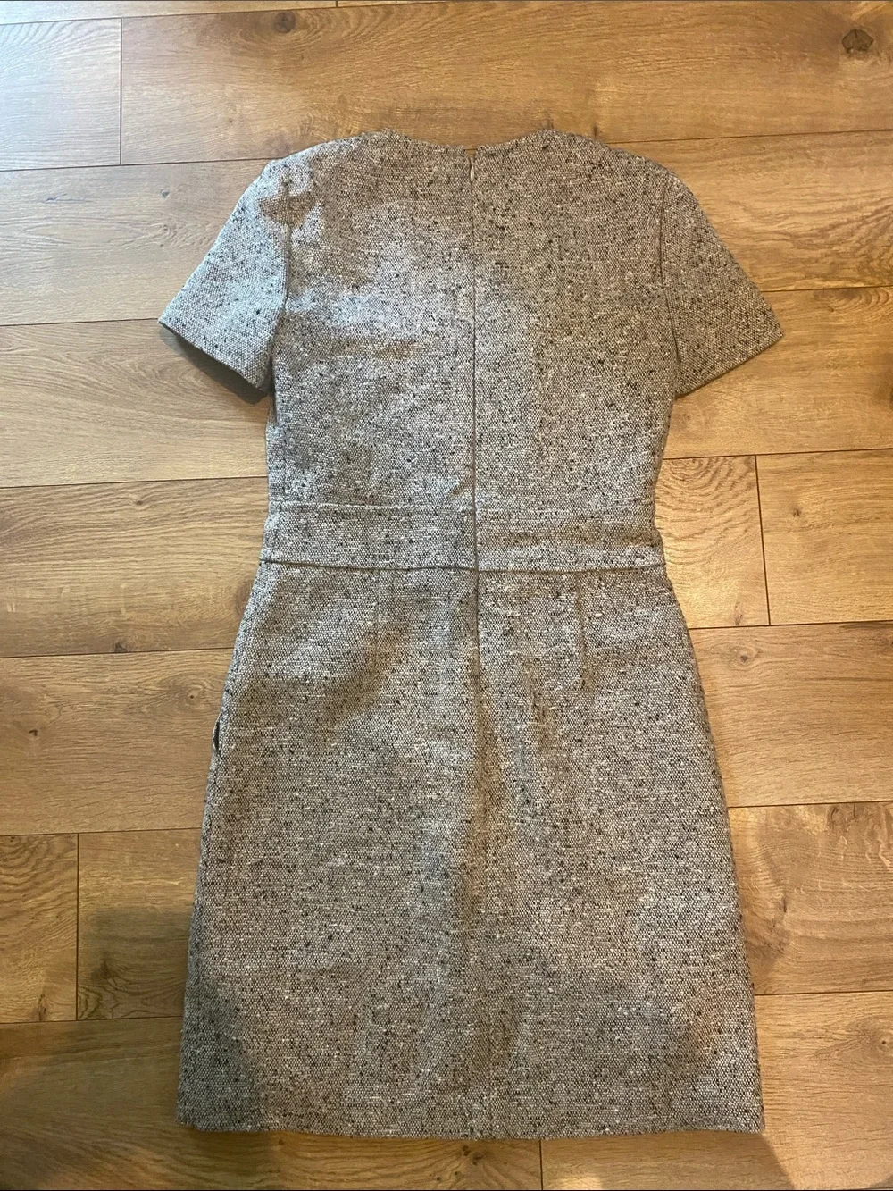 Tory Burch Gray Tweed Midi Sheath Dress